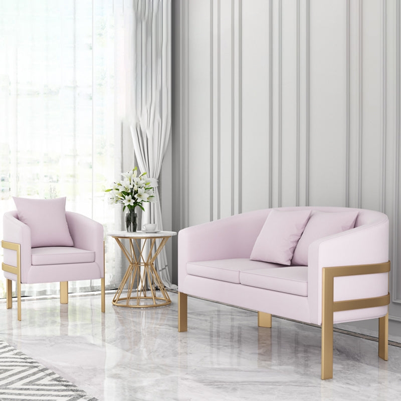 Canapé à bras en pente en velours avec dos serré pour le salon 28,35 "de haut