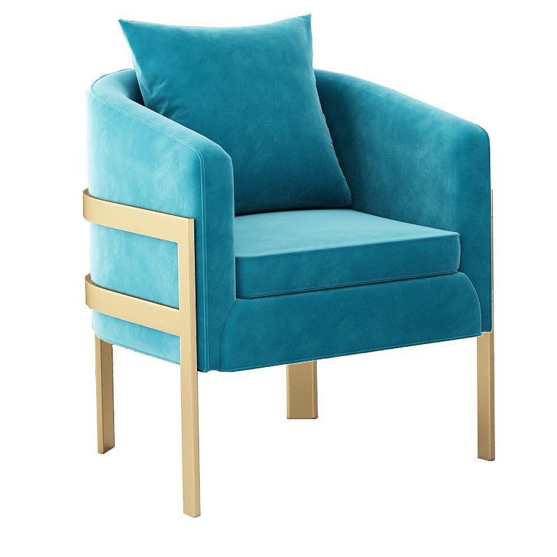 リビングルーム28.35 "のタイトな背中のあるベルベット傾斜腕ソファ