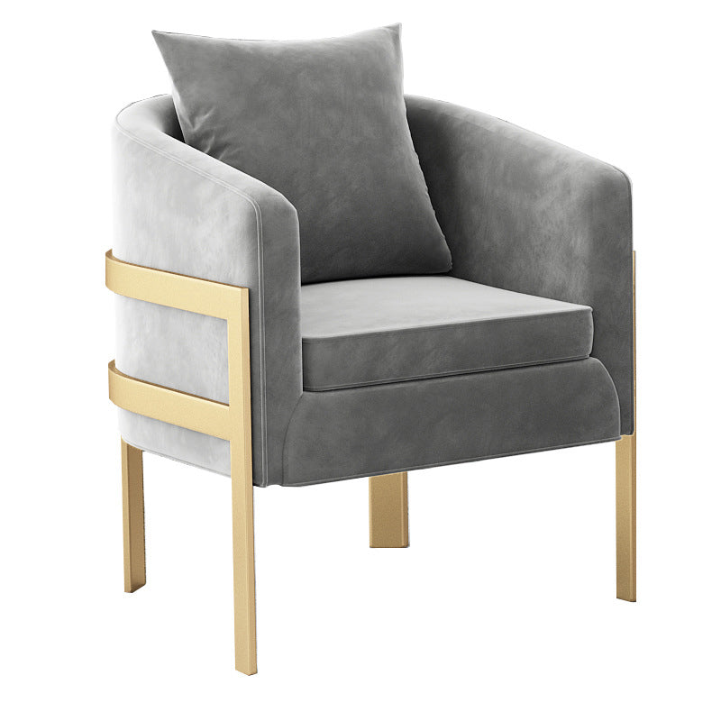 Canapé à bras en pente en velours avec dos serré pour le salon 28,35 "de haut