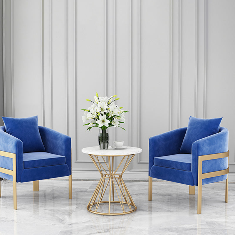 Velvet Sloped Arms Sofa with Tight Back for Living Room 28.35" High