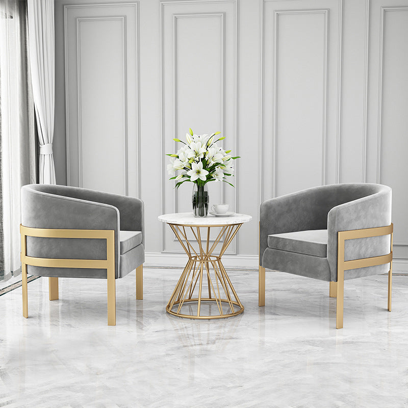 Canapé à bras en pente en velours avec dos serré pour le salon 28,35 "de haut