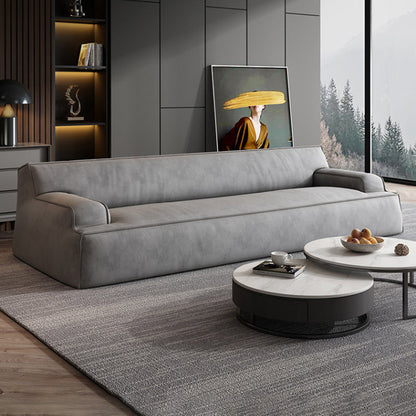 灰色の標準的な現代的なタイトな背中の埋め込み式腕ソファソファ