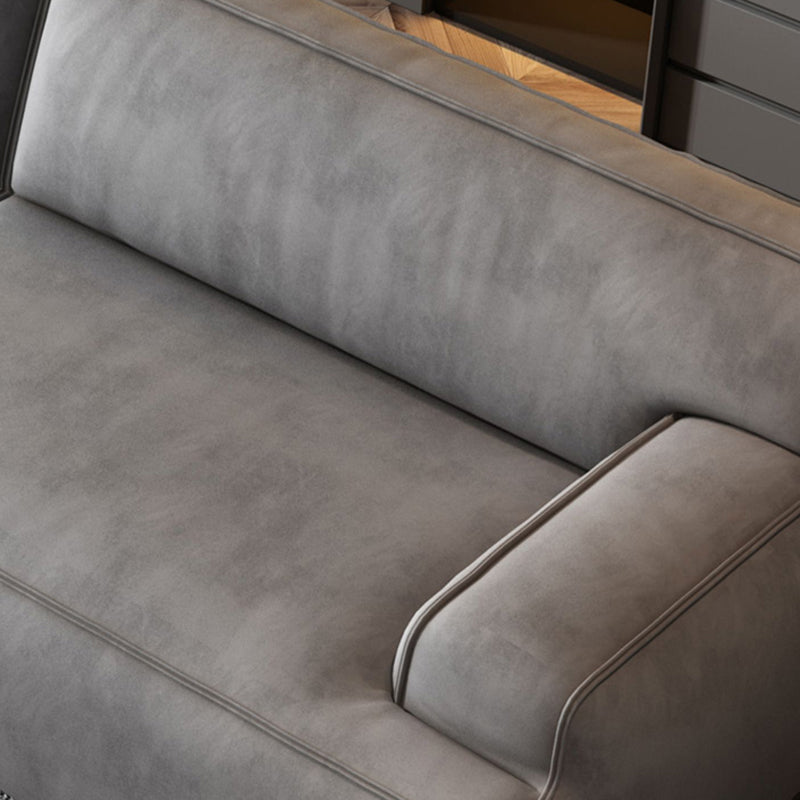 灰色の標準的な現代的なタイトな背中の埋め込み式腕ソファソファ