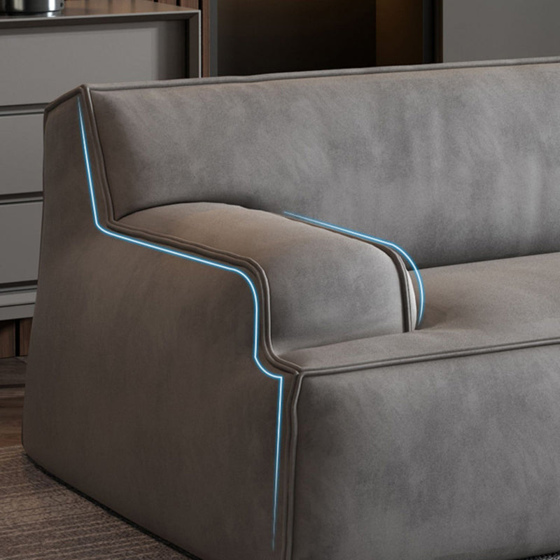 Standard zeitgenössische enge Rücken -Arm -Sofa Couch in Grau