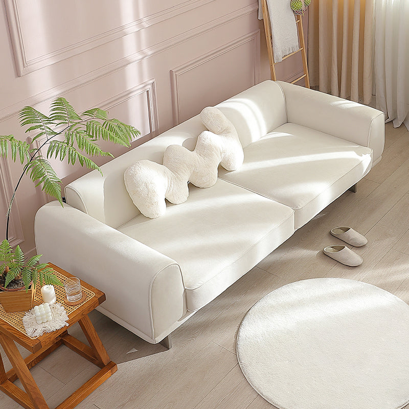 Vierkante arm fluwelen bank met strakke rug voor woonkamer 26.77 "High