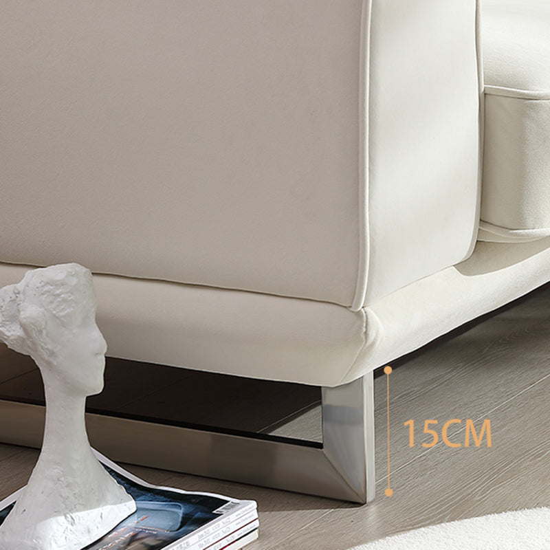 Vierkante arm fluwelen bank met strakke rug voor woonkamer 26.77 "High