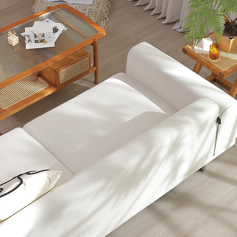 Vierkante arm fluwelen bank met strakke rug voor woonkamer 26.77 "High