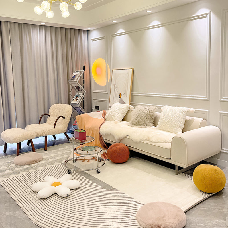 Vierkante arm fluwelen bank met strakke rug voor woonkamer 26.77 "High