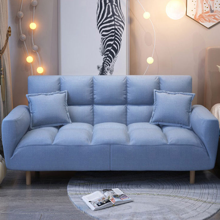 Linnen eigentijdse vierkante arm verstelbare sofa cabriolet bank voor woonkamer