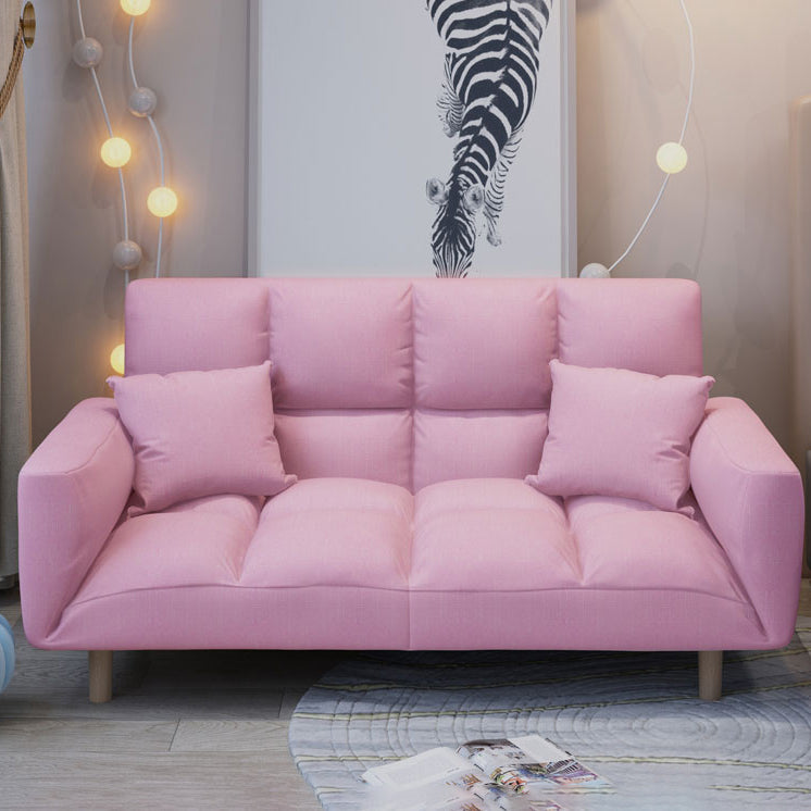 Linnen eigentijdse vierkante arm verstelbare sofa cabriolet bank voor woonkamer