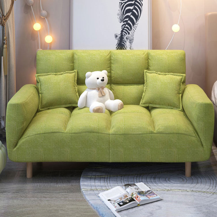 Linnen eigentijdse vierkante arm verstelbare sofa cabriolet bank voor woonkamer