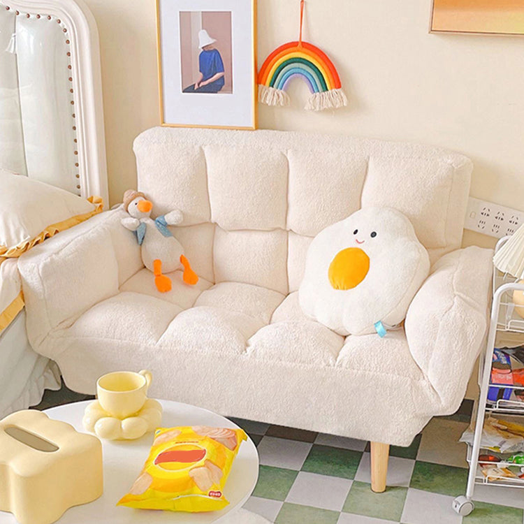 Linnen eigentijdse vierkante arm verstelbare sofa cabriolet bank voor woonkamer