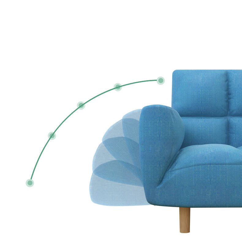 Linnen eigentijdse vierkante arm verstelbare sofa cabriolet bank voor woonkamer