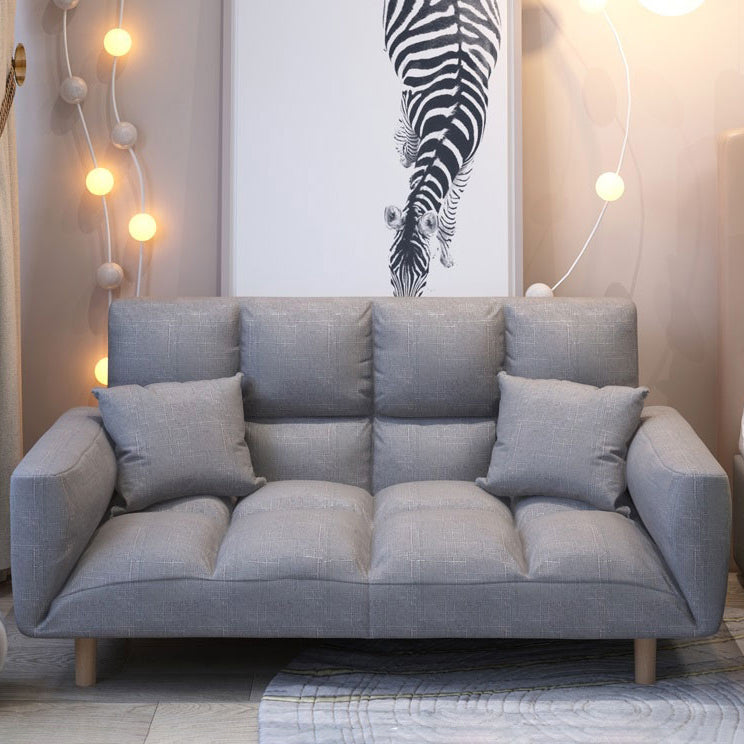 Linnen eigentijdse vierkante arm verstelbare sofa cabriolet bank voor woonkamer