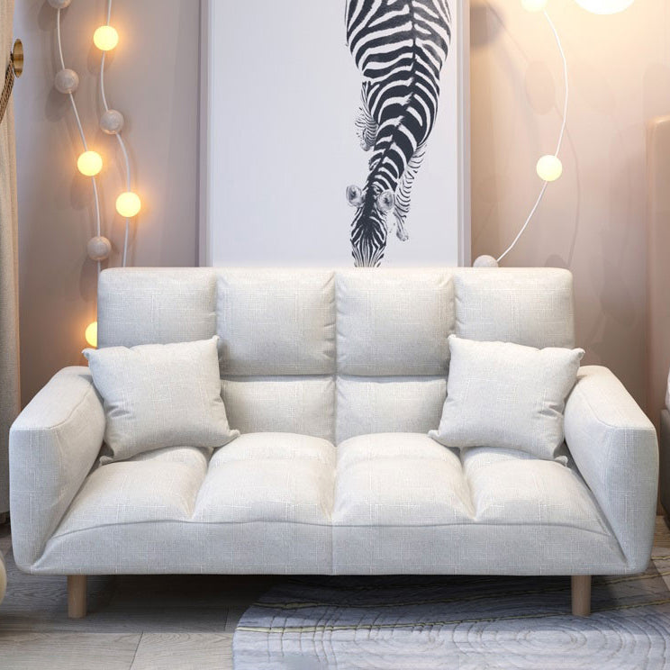 Linnen eigentijdse vierkante arm verstelbare sofa cabriolet bank voor woonkamer