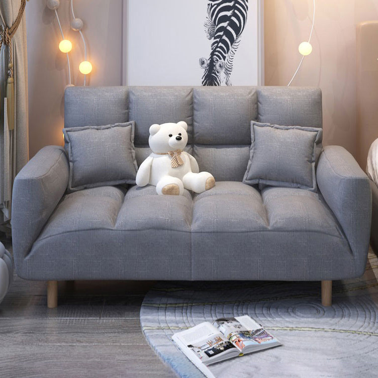 Linnen eigentijdse vierkante arm verstelbare sofa cabriolet bank voor woonkamer