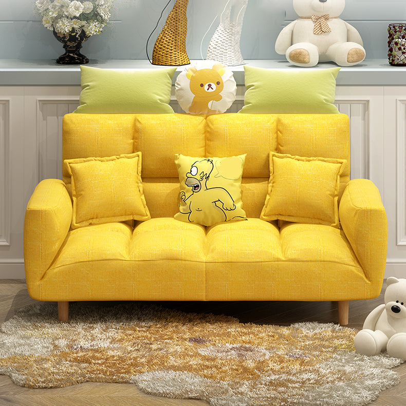 Linnen eigentijdse vierkante arm verstelbare sofa cabriolet bank voor woonkamer