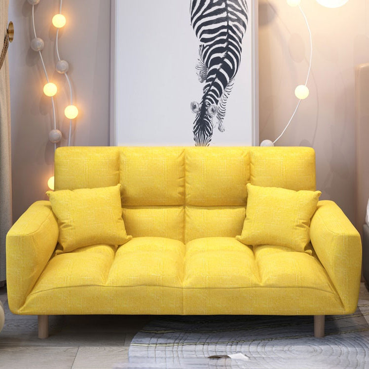 Linnen eigentijdse vierkante arm verstelbare sofa cabriolet bank voor woonkamer