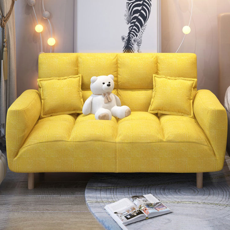 Linnen eigentijdse vierkante arm verstelbare sofa cabriolet bank voor woonkamer