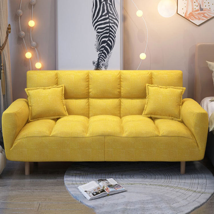 Linnen eigentijdse vierkante arm verstelbare sofa cabriolet bank voor woonkamer