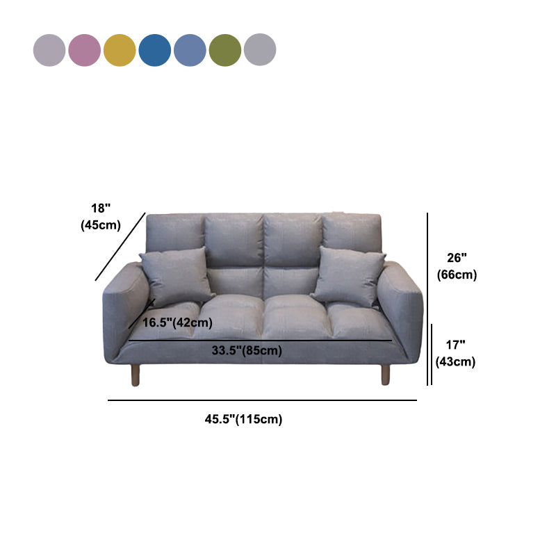 Linnen eigentijdse vierkante arm verstelbare sofa cabriolet bank voor woonkamer