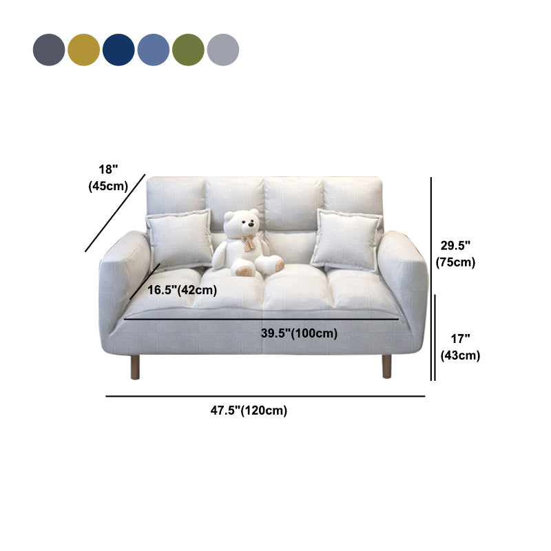 Linnen eigentijdse vierkante arm verstelbare sofa cabriolet bank voor woonkamer