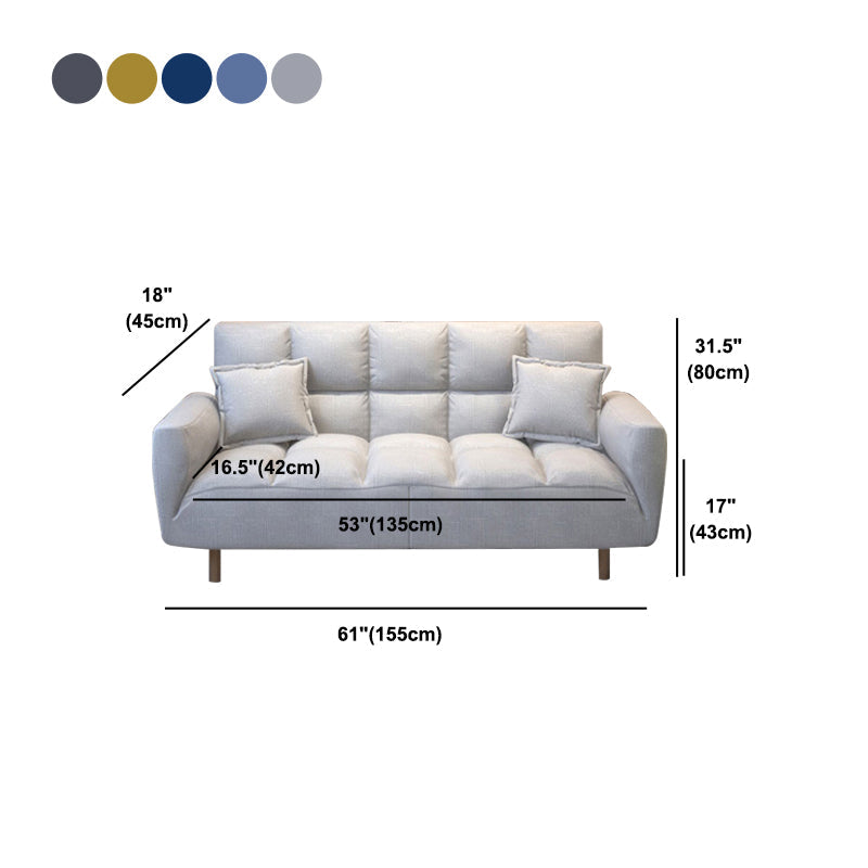 Linnen eigentijdse vierkante arm verstelbare sofa cabriolet bank voor woonkamer