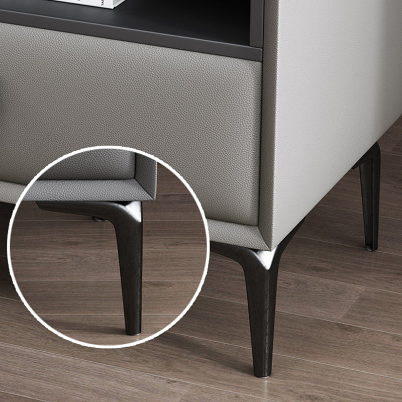 Stand de nuit en pierre / bois 19,69 "Tall Modern 1 - Tirer-Diroir