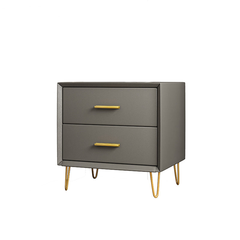 Comodino in legno 18,5 "/19.2" alto 2 - comodino di cassetti in bianco / blu / grigio