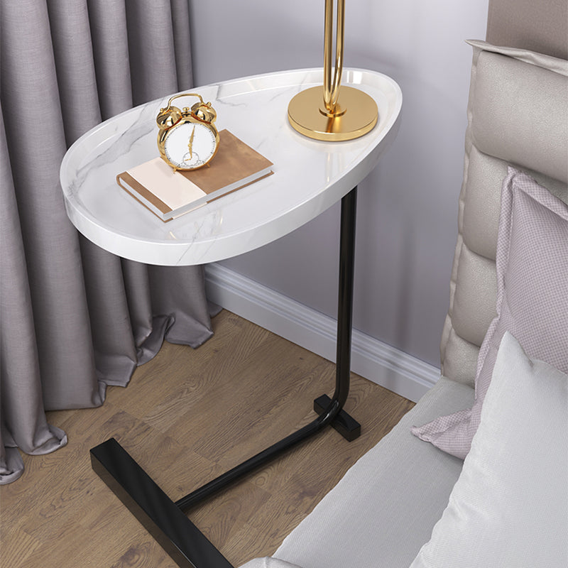 Wooden Nightstand 27.5" Tall Nightstand in Brown / White / Black Black White Clearhalo 'Bedroom Furniture' 'furn' 'furn_night_stand' 'Furniture' 'night_stand' 'Nightstands' 5184431