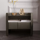 Tiroir en verre / stone Night Stand de 20,47 pouces de nuit de haut