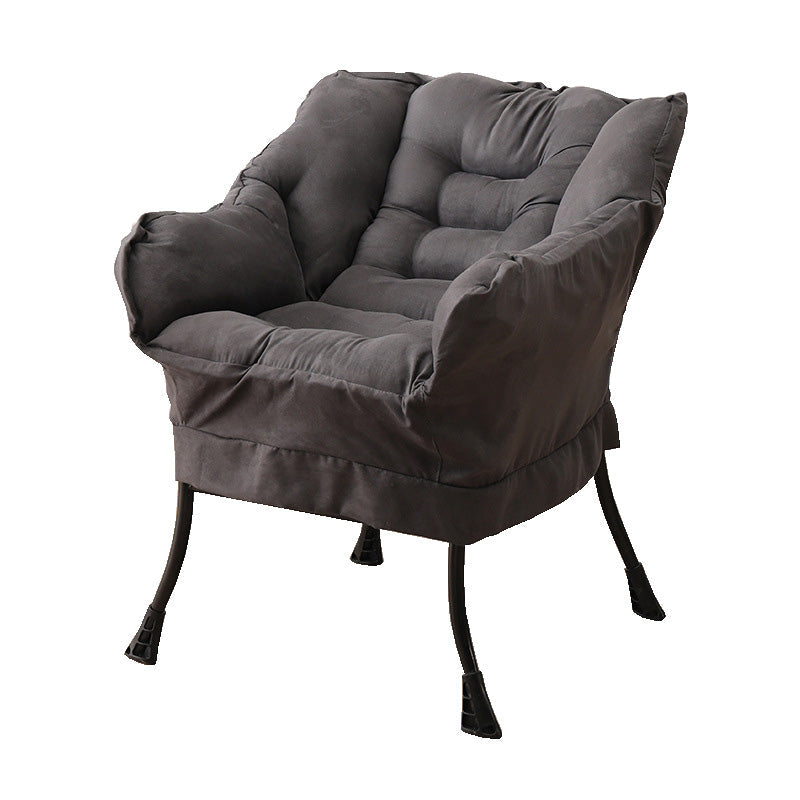 29.52"W*27.55"D Cotton Blend Arm Chair with Basic Four Black Legs Clearhalo 'Accent Chairs' 'accent_chairs' 'Chairs & Seating' 'furn' 'furn_accent_chairs' 'Furniture' 'Living Room Furniture' 5184562