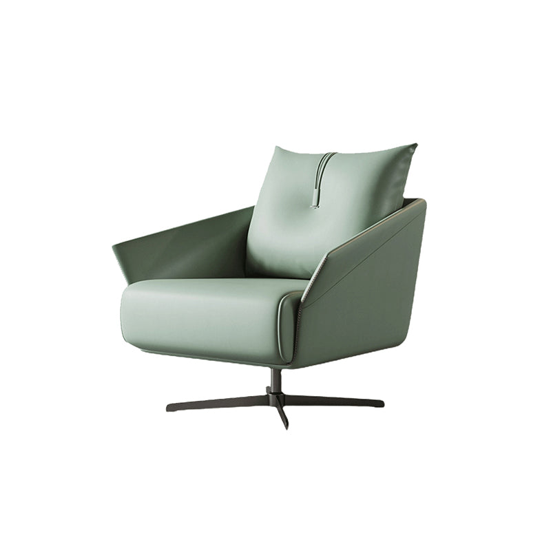 Les bras de faux cuir de couleur unie inclus pivotant avec chaise de canon à coussin