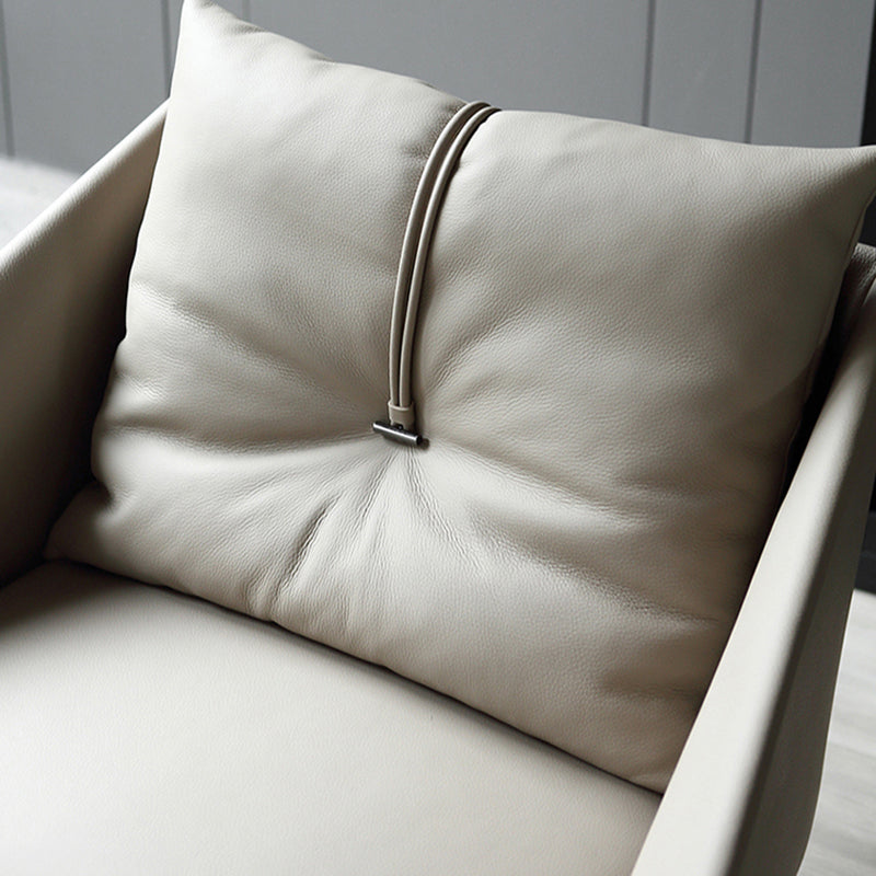 Les bras de faux cuir de couleur unie inclus pivotant avec chaise de canon à coussin