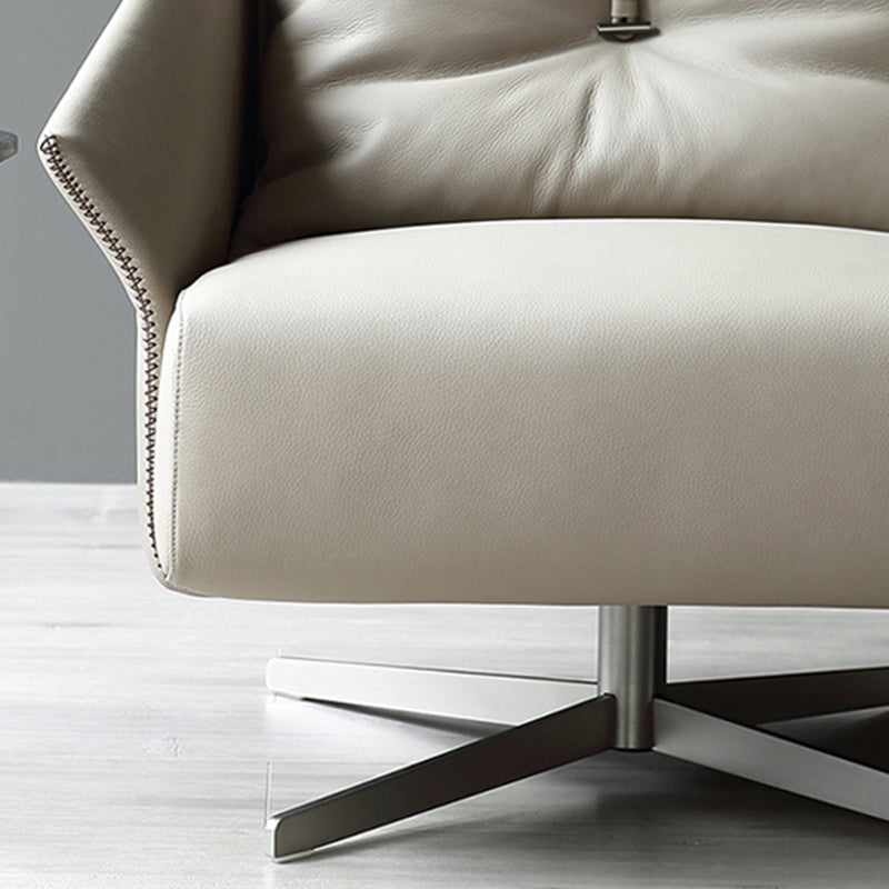 Les bras de faux cuir de couleur unie inclus pivotant avec chaise de canon à coussin