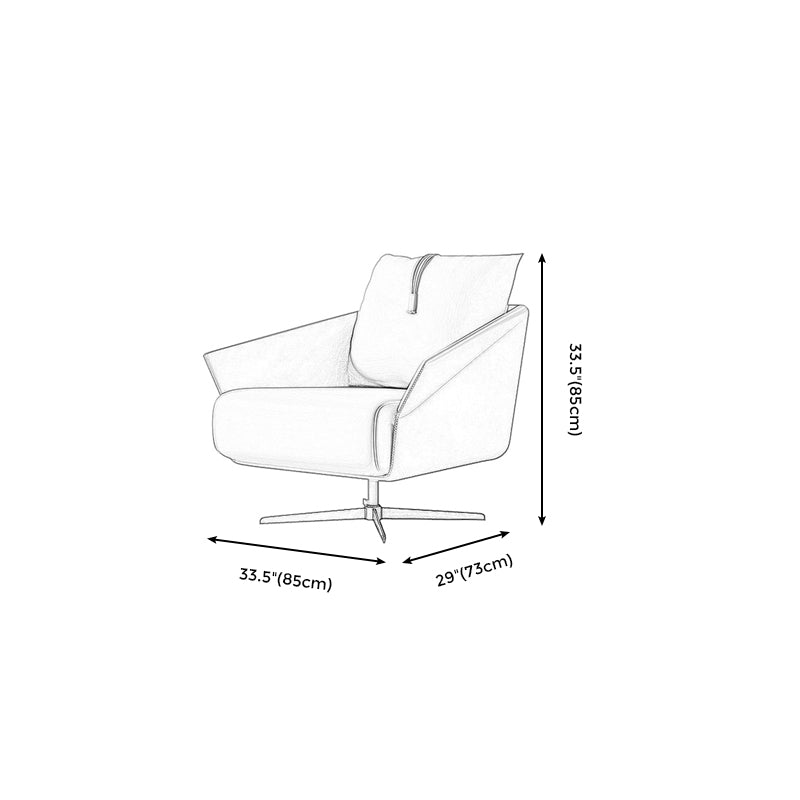 Les bras de faux cuir de couleur unie inclus pivotant avec chaise de canon à coussin