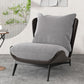 Velvet Chair 26.3" L x32.6"W x29.5"H Armless Chair for Living Room Gray Without Ottoman Clearhalo 'Accent Chairs' 'accent_chairs' 'Chairs & Seating' 'furn' 'furn_accent_chairs' 'Furniture' 'Living Room Furniture' 5184629