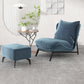 Velvet Chair 26.3" L x32.6"W x29.5"H Armless Chair for Living Room Blue With Ottoman Clearhalo 'Accent Chairs' 'accent_chairs' 'Chairs & Seating' 'furn' 'furn_accent_chairs' 'Furniture' 'Living Room Furniture' 5184630