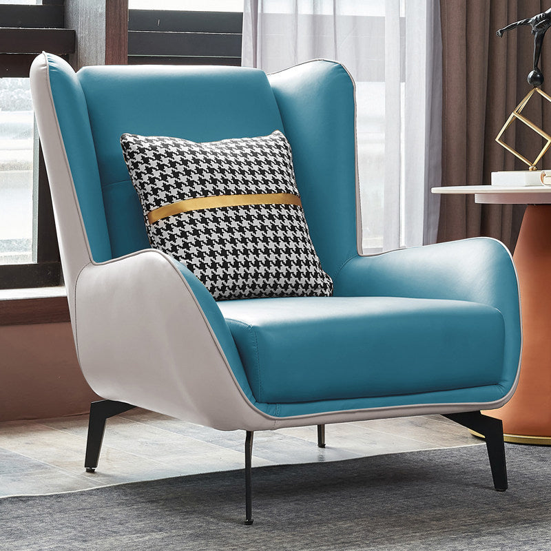 Chaise en faux cuir en cuir 30,31 "L x 37,79" W x 34,64 "H Chaise d'armes pour le salon