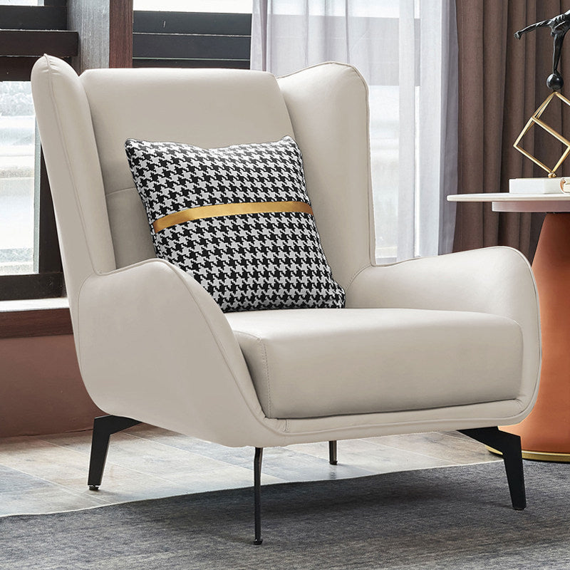 Chaise en faux cuir en cuir 30,31 "L x 37,79" W x 34,64 "H Chaise d'armes pour le salon