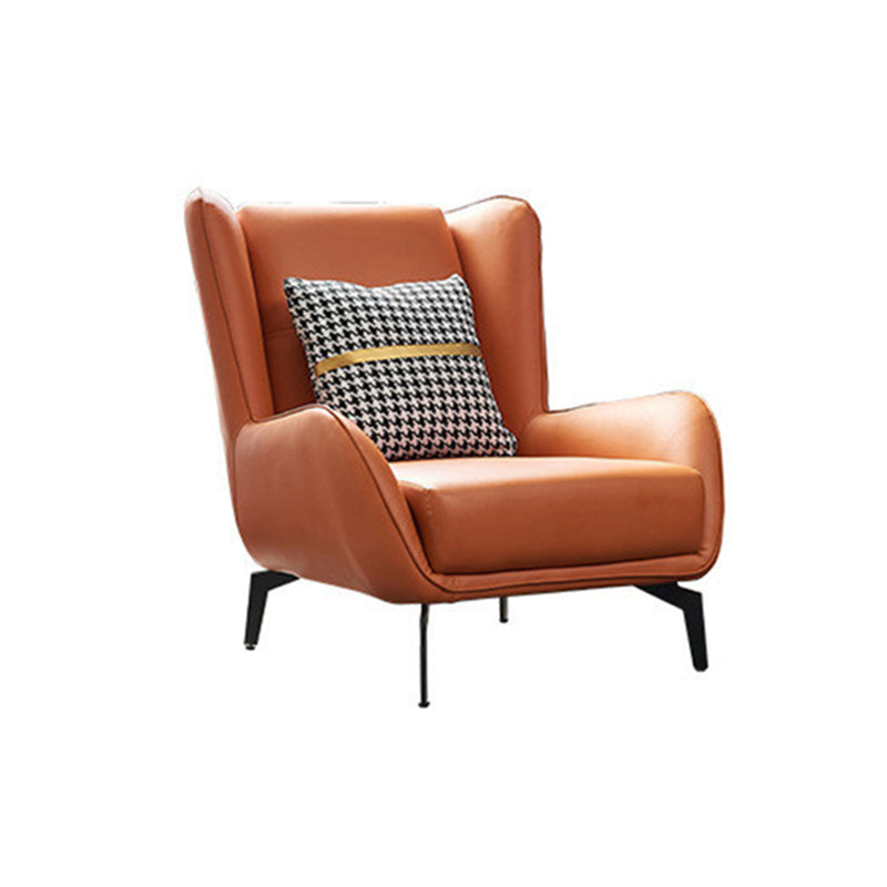 Chaise en faux cuir en cuir 30,31 "L x 37,79" W x 34,64 "H Chaise d'armes pour le salon