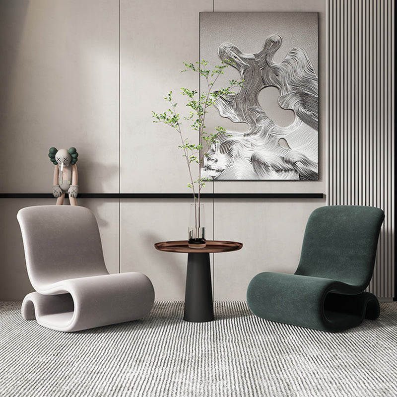 Sedia in velluto 25.97 "l x30.7" w x39.3 "H sedia a braccioless per soggiorno