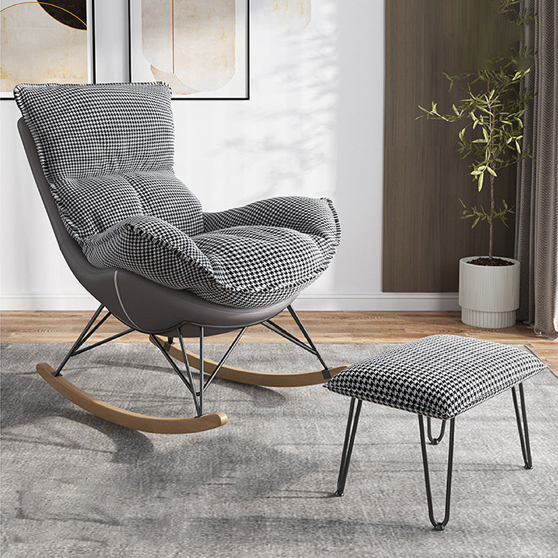 26.7 "L X37.4" W X32.2 "H Sewn Pillow Back Sled Stoel voor de woonkamer