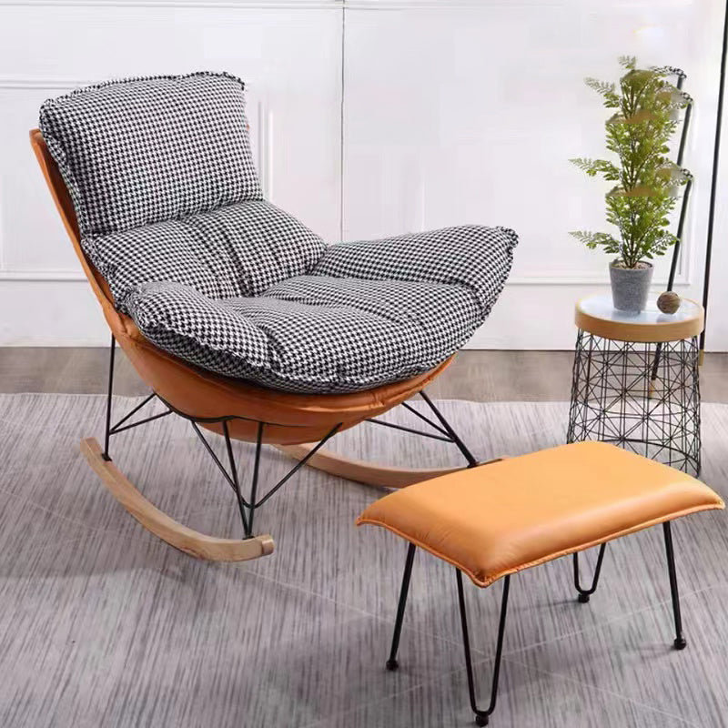 26.7 "L X37.4" W X32.2 "H Sewn Pillow Back Sled Stoel voor de woonkamer