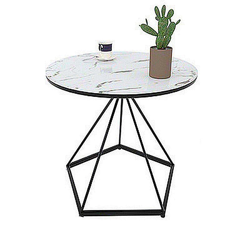 Tavolino moderno della tabella del telaio marmo/metallo top laterale tondo per soggiorno