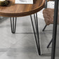 Modern 3 Legs Metal Base Grey/white/brown Round Wood Top End Table Clearhalo 'Coffee & Accent Tables' 'End & Side Tables' 'end_side_tables' 'furn' 'furn_end_side_tables' 'Furniture' 'Living Room Furniture' 5185017