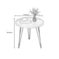 Modern 3 Legs Metal Base Grey/white/brown Round Wood Top End Table Clearhalo 'Coffee & Accent Tables' 'End & Side Tables' 'end_side_tables' 'furn' 'furn_end_side_tables' 'Furniture' 'Living Room Furniture' 5185019