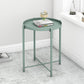 20.4"H Modern Metal Frame Base Solid Color Round Coffee Table End Table