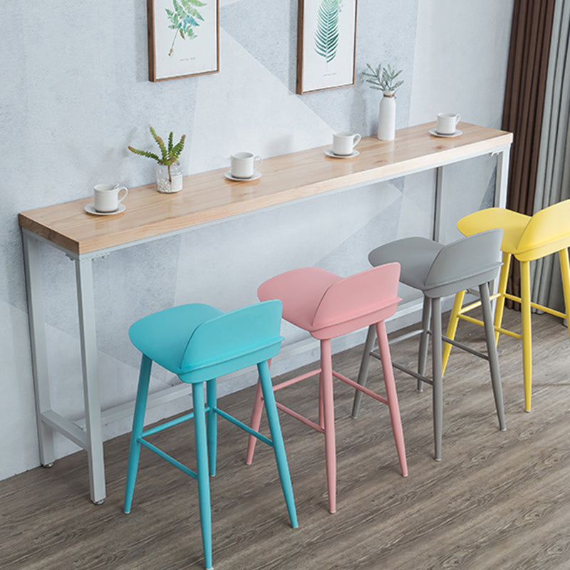 Indoor Wood Counter Wine Table Rectangle Natural and White Bar Height Pub Table Clearhalo 'Bar Furniture' 'Bar Tables' 'bar_tables' 'furn' 'furn_bar_tables' 'Furniture' 'Kitchen & Dining Furniture' 5185287