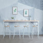 Indoor Wood Counter Wine Table Rectangle Natural and White Bar Height Pub Table Clearhalo 'Bar Furniture' 'Bar Tables' 'bar_tables' 'furn' 'furn_bar_tables' 'Furniture' 'Kitchen & Dining Furniture' 5185290